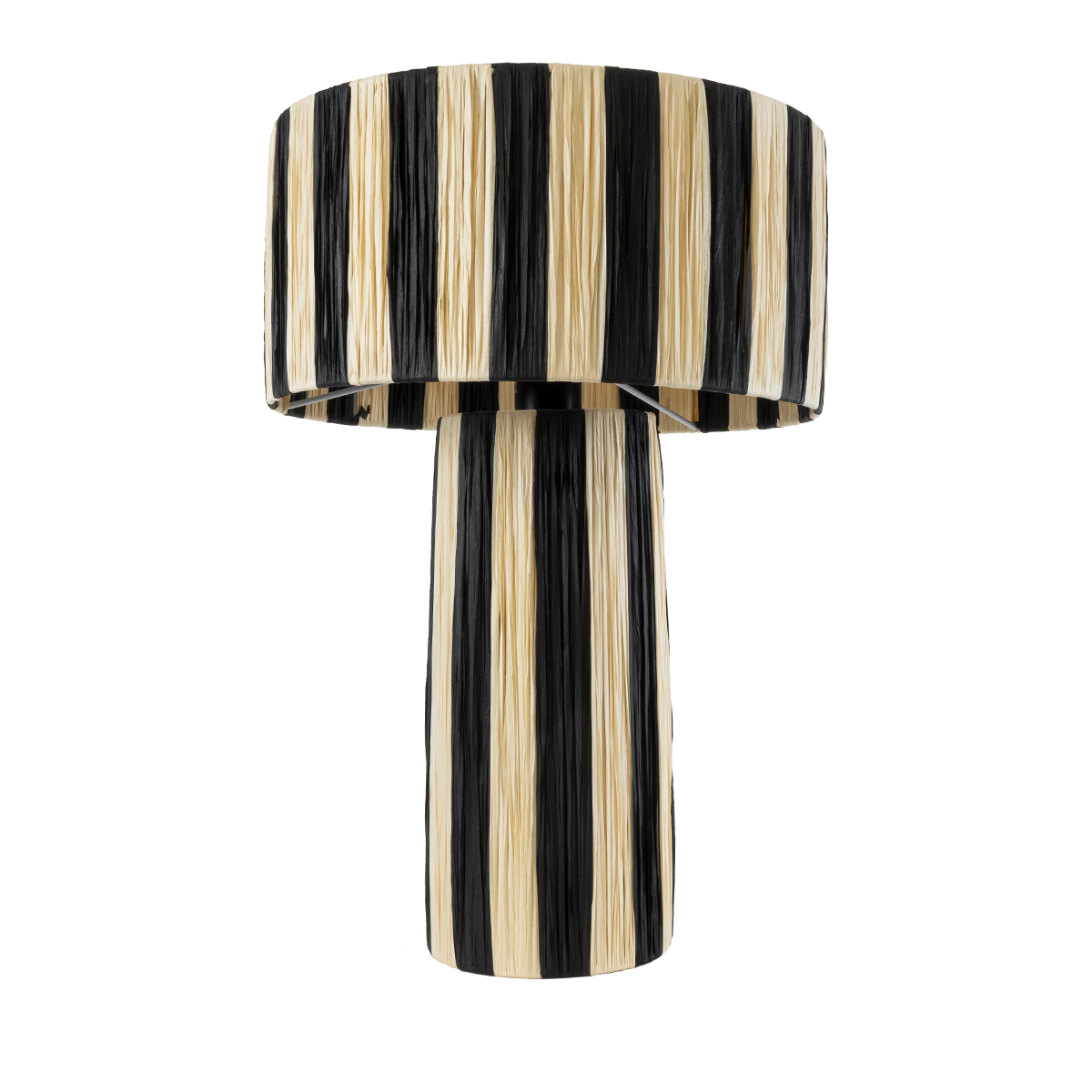 GloboStar® NASSAU 02234 Boho Επιτραπέζιο Φωτιστικό Πορτατίφ Μονόφωτο 1 x E27 IP20 Μπεζ & Μαύρη Raffia - Μ37 x Π37 x Υ55cm 2 GloboStar® GloboStar® NASSAU 02234 Boho Επιτραπέζιο Φωτιστικό Πορτατίφ Μονόφωτο 1 x E27 IP20 Μπεζ & Μαύρη Raffia - Μ37 x Π37 x Υ55cm