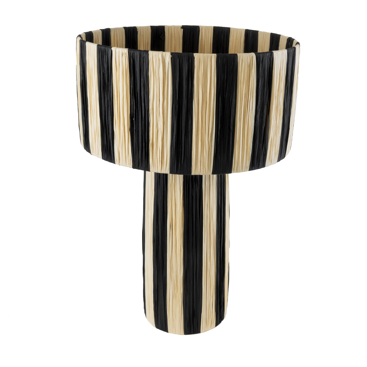 GloboStar® NASSAU 02234 Boho Επιτραπέζιο Φωτιστικό Πορτατίφ Μονόφωτο 1 x E27 IP20 Μπεζ & Μαύρη Raffia - Μ37 x Π37 x Υ55cm 5 GloboStar® NASSAU 02234 Boho Επιτραπέζιο Φωτιστικό Πορτατίφ Μονόφωτο 1 x E27 IP20 Μπεζ & Μαύρη Raffia - Μ37 x Π37 x Υ55cm - Image 4