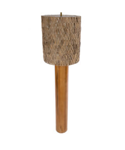 GloboStar® NIIHAU 02237 Μοντέρνο Επιδαπέδιο Φωτιστικό Μονόφωτο 1 x E27 IP20 Καφέ Ξύλο - Μ43 x Π43 x Υ160cm 13 02237 5