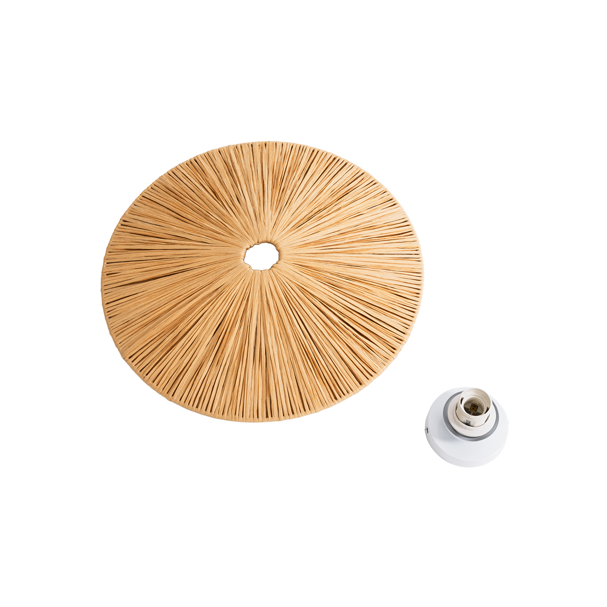 GloboStar® COLOMBO 02277 Boho Επιτοίχιο Φωτιστικό Απλίκα Μονόφωτο 1 x E27 IP20 Μπεζ Raffia - Μ40 x Π40 x Υ9cm 8 GloboStar® COLOMBO 02277 Boho Επιτοίχιο Φωτιστικό Απλίκα Μονόφωτο 1 x E27 IP20 Μπεζ Raffia - Μ40 x Π40 x Υ9cm - Image 6