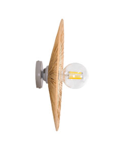 GloboStar® COLOMBO 02278 Boho Επιτοίχιο Φωτιστικό Απλίκα Μονόφωτο 1 x E27 IP20 Μπεζ Raffia - Μ40 x Π40 x Υ9cm 11 02278 3