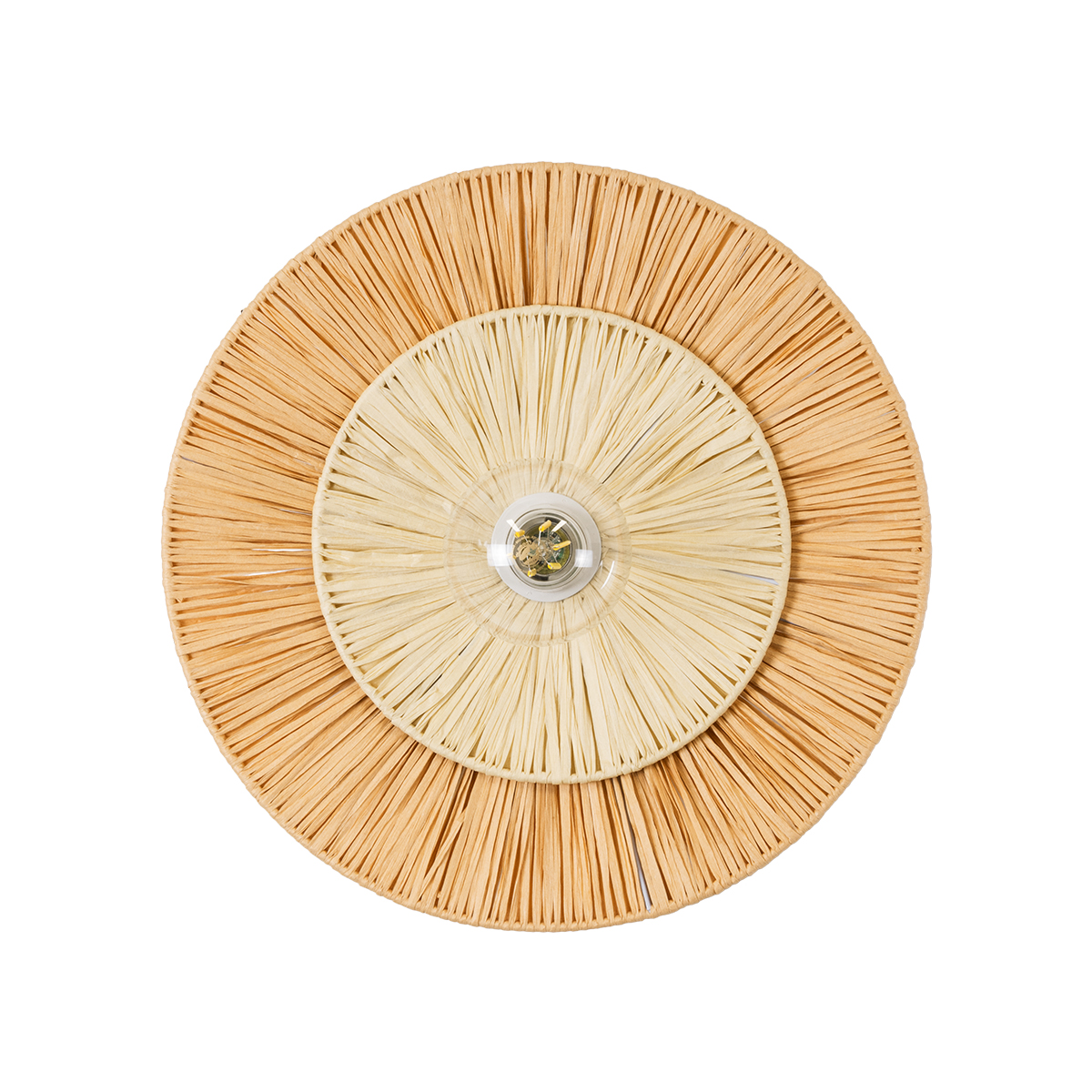 GloboStar® COLOMBO 02278 Boho Επιτοίχιο Φωτιστικό Απλίκα Μονόφωτο 1 x E27 IP20 Μπεζ Raffia - Μ40 x Π40 x Υ9cm 6 GloboStar® COLOMBO 02278 Boho Επιτοίχιο Φωτιστικό Απλίκα Μονόφωτο 1 x E27 IP20 Μπεζ Raffia - Μ40 x Π40 x Υ9cm - Image 4