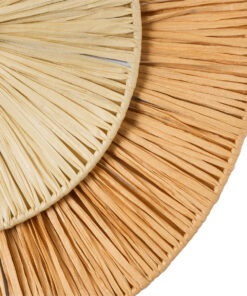 GloboStar® COLOMBO 02278 Boho Επιτοίχιο Φωτιστικό Απλίκα Μονόφωτο 1 x E27 IP20 Μπεζ Raffia - Μ40 x Π40 x Υ9cm 13 02278 5