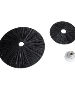 GloboStar® COLOMBO 02280 Boho Επιτοίχιο Φωτιστικό Απλίκα Μονόφωτο 1 x E27 IP20 Μαύρη Raffia - Μ40 x Π40 x Υ9cm 13 02280 6