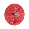 GloboStar® GloboStar® COLOMBO 02281 Boho Επιτοίχιο Φωτιστικό Απλίκα Μονόφωτο 1 x E27 IP20 Κόκκινη Raffia - Μ40 x Π40 x Υ9cm