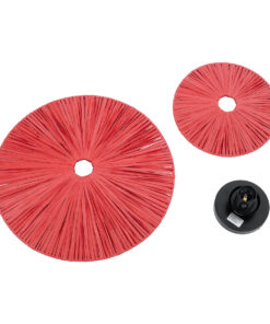 GloboStar® COLOMBO 02282 Boho Επιτοίχιο Φωτιστικό Απλίκα Μονόφωτο 1 x E27 IP20 Κόκκινη Raffia - Μ40 x Π40 x Υ9cm 13 02282 7