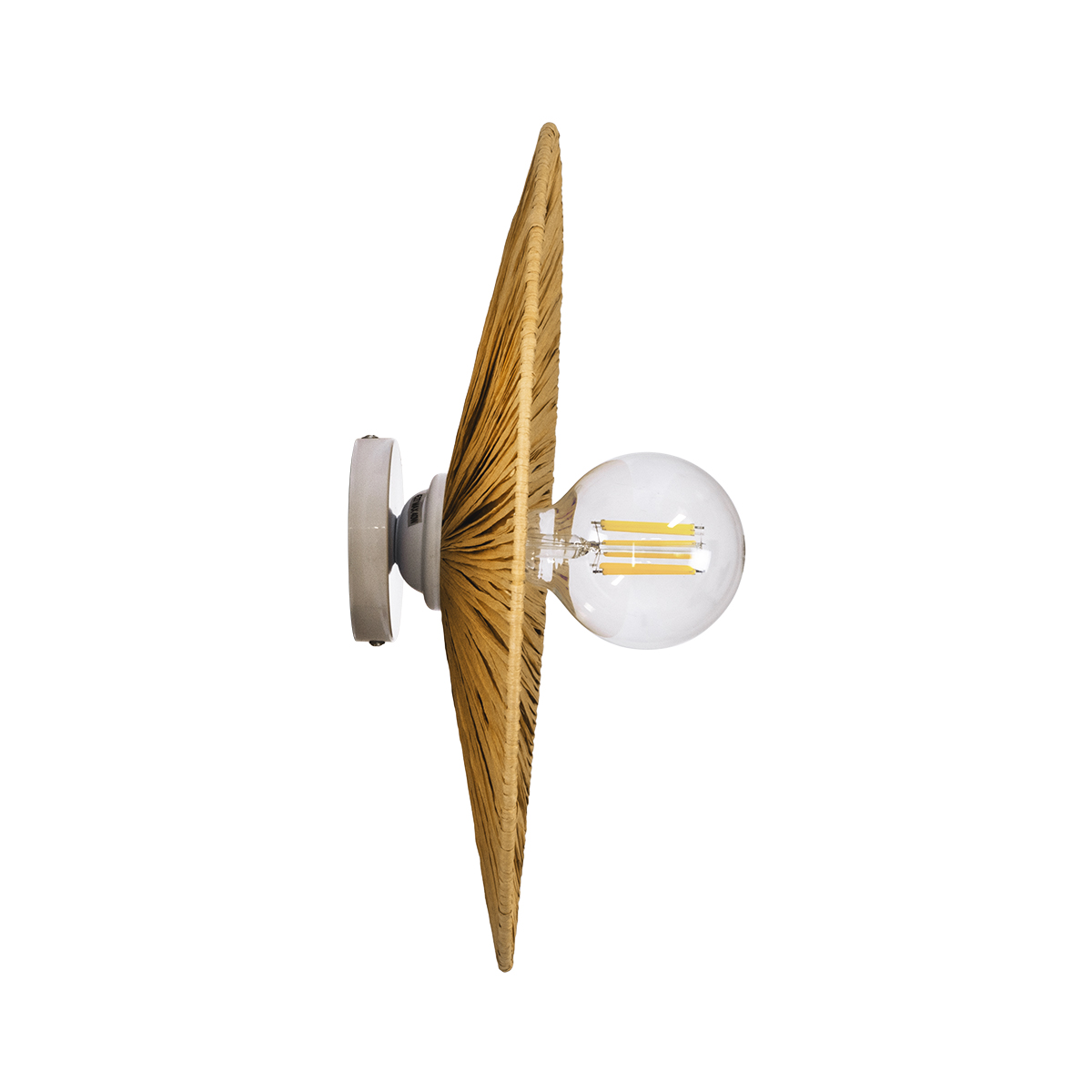 GloboStar® COLOMBO 02284 Boho Επιτοίχιο Φωτιστικό Απλίκα Μονόφωτο 1 x E27 IP20 Μπεζ Raffia - Μ40 x Π40 x Υ9cm 5 GloboStar® COLOMBO 02284 Boho Επιτοίχιο Φωτιστικό Απλίκα Μονόφωτο 1 x E27 IP20 Μπεζ Raffia - Μ40 x Π40 x Υ9cm - Image 3