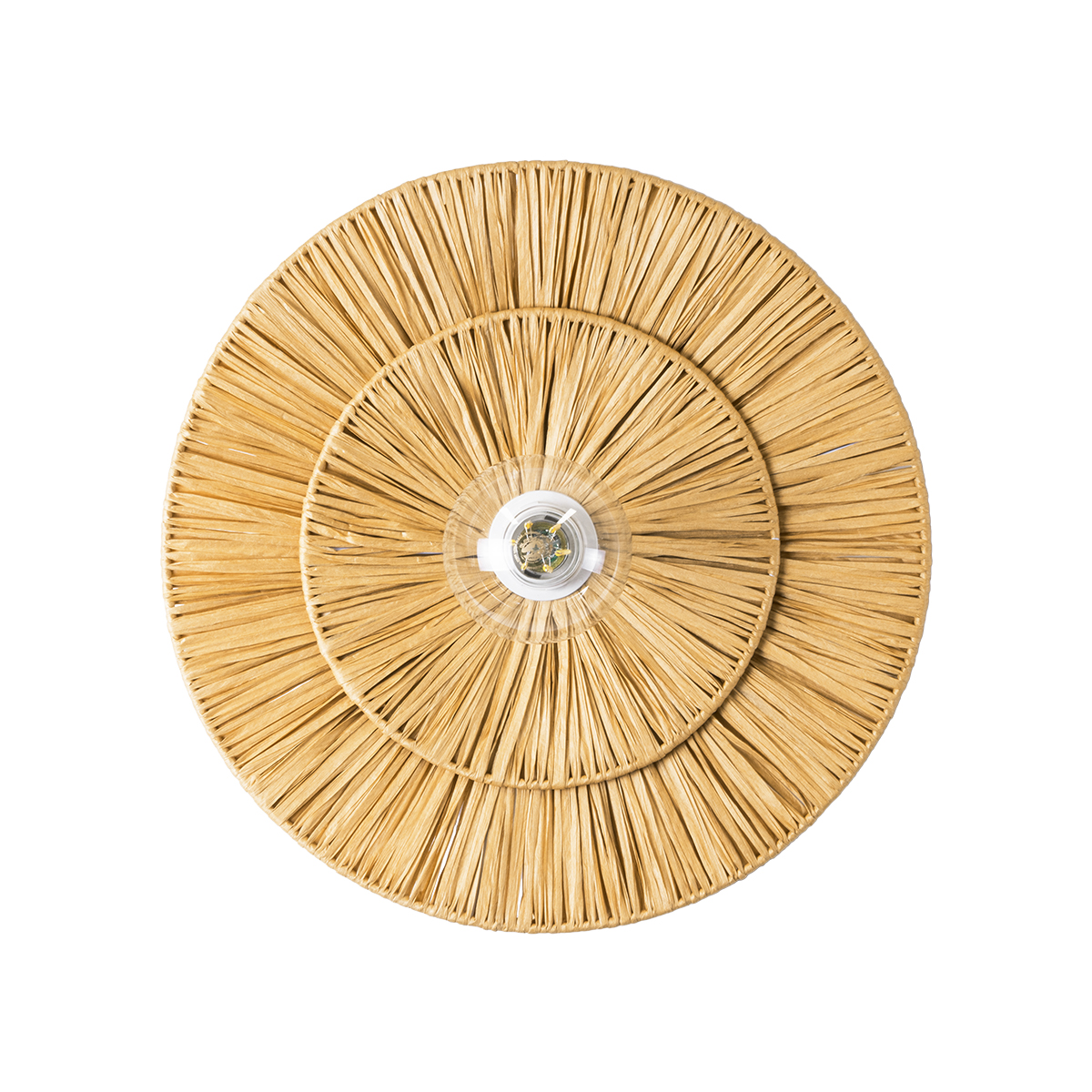 GloboStar® COLOMBO 02284 Boho Επιτοίχιο Φωτιστικό Απλίκα Μονόφωτο 1 x E27 IP20 Μπεζ Raffia - Μ40 x Π40 x Υ9cm 6 GloboStar® COLOMBO 02284 Boho Επιτοίχιο Φωτιστικό Απλίκα Μονόφωτο 1 x E27 IP20 Μπεζ Raffia - Μ40 x Π40 x Υ9cm - Image 4