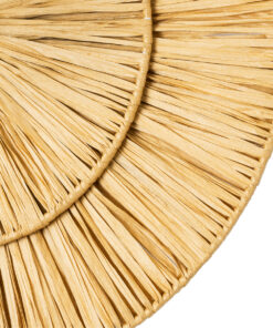 GloboStar® COLOMBO 02284 Boho Επιτοίχιο Φωτιστικό Απλίκα Μονόφωτο 1 x E27 IP20 Μπεζ Raffia - Μ40 x Π40 x Υ9cm 13 02284 5