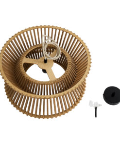 GLOBOSTAR® BIMINI 02287 Boho Κρεμαστό Φωτιστικό Οροφής με Ντουί 1 x E27 AC 220-240V IP20 - Καφέ - Μ45 x Π45 x Υ20cm 19 02287 10