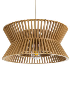 GloboStar® GLOBOSTAR® BIMINI 02287 Boho Κρεμαστό Φωτιστικό Οροφής με Ντουί 1 x E27 AC 220-240V IP20 - Καφέ - Μ45 x Π45 x Υ20cm