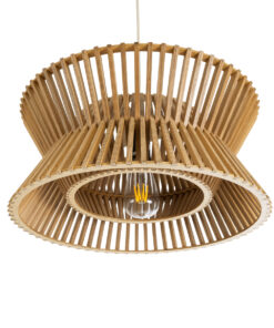 GLOBOSTAR® BIMINI 02287 Boho Κρεμαστό Φωτιστικό Οροφής με Ντουί 1 x E27 AC 220-240V IP20 - Καφέ - Μ45 x Π45 x Υ20cm 15 02287 6