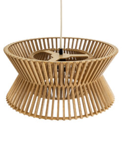 GLOBOSTAR® BIMINI 02287 Boho Κρεμαστό Φωτιστικό Οροφής με Ντουί 1 x E27 AC 220-240V IP20 - Καφέ - Μ45 x Π45 x Υ20cm 16 02287 7