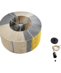 GLOBOSTAR® SALERNO 02290 Boho Κρεμαστό Φωτιστικό Οροφής με Ντουί 1 x E27 AC 220-240V IP20 - Πολύχρωμο - Μ50 x Π50 x Υ35cm 19 02290 10