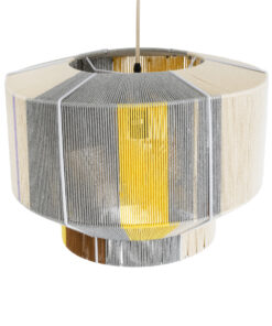GLOBOSTAR® SALERNO 02290 Boho Κρεμαστό Φωτιστικό Οροφής με Ντουί 1 x E27 AC 220-240V IP20 - Πολύχρωμο - Μ50 x Π50 x Υ35cm 16 02290 7