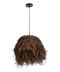 GLOBOSTAR® GUADELOUPE 02293 Boho Κρεμαστό Φωτιστικό Οροφής με Ντουί 1 x E27 AC 220-240V IP20 - Καφέ - Μ50 x Π50 x Υ40cm 13 02293 4