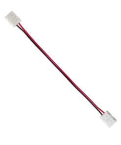 GloboStar® GLOBOSTAR® STRIPART 70731 Ενωτικός Ταχυσύνδεσμος με 15cm Καλώδιο Τροφοδοσίας για Μονόχρωμη Ταινία LED 2Pin 8mm σε Μονόχρωμη Ταινία LED 2Pin 8mm IP20 - Μ16 x Π1.2 x Υ0.3cm