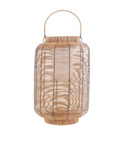 GloboStar® GRAMBIAN 02304 Boho Αυτόνομο Ηλιακό Κρεμαστό/Επιτραπέζιο Φωτιστικό Πορτατίφ LED 5W 200lm 180° με Ενσωματωμένη Μπαταρία IP65 Θερμό Λευκό 3000K Μπεζ Ξύλο - Μ30 x Π30 x Υ48cm - 2 Χρόνια Εγγύηση 11 02304 4