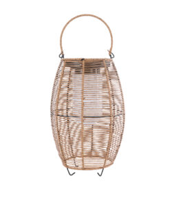 GloboStar® HESPELER 02305 Boho Αυτόνομο Ηλιακό Κρεμαστό/Επιτραπέζιο Φωτιστικό Πορτατίφ LED 5W 200lm 180° με Ενσωματωμένη Μπαταρία IP65 Θερμό Λευκό 3000K Μπεζ Ξύλο - Μ25 x Π25 x Υ45cm - 2 Χρόνια Εγγύηση 11 02305 4