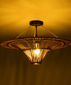 Alternative view of GLOBOSTAR® PALERMO 02308 Boho Φωτιστικό Οροφής με Ντουί 1 x E27 AC 220-240V IP20 - Καφέ - Μ60 x Π60 x Υ36cm