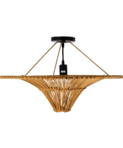 GLOBOSTAR® PALERMO 02308 Boho Φωτιστικό Οροφής με Ντουί 1 x E27 AC 220-240V IP20 - Καφέ - Μ60 x Π60 x Υ36cm 12 02308 3