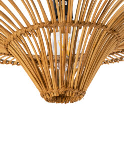 GLOBOSTAR® PALERMO 02308 Boho Φωτιστικό Οροφής με Ντουί 1 x E27 AC 220-240V IP20 - Καφέ - Μ60 x Π60 x Υ36cm 15 02308 6