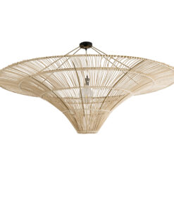 GloboStar® GLOBOSTAR® PALERMO 02309 Boho Φωτιστικό Οροφής με Ντουί 1 x E27 AC 220-240V IP20 - Μπεζ - Μ150 x Π150 x Υ78cm