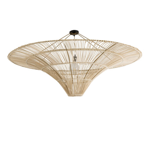 GloboStar® GLOBOSTAR® PALERMO 02309 Boho Φωτιστικό Οροφής με Ντουί 1 x E27 AC 220-240V IP20 - Μπεζ - Μ150 x Π150 x Υ78cm