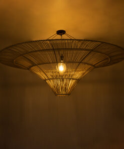 GLOBOSTAR® PALERMO 02309 Boho Φωτιστικό Οροφής με Ντουί 1 x E27 AC 220-240V IP20 - Μπεζ - Μ150 x Π150 x Υ78cm 11 02309 3