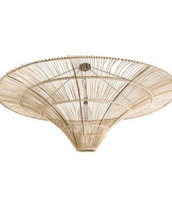 GLOBOSTAR® PALERMO 02309 Boho Φωτιστικό Οροφής με Ντουί 1 x E27 AC 220-240V IP20 - Μπεζ - Μ150 x Π150 x Υ78cm 13 02309 5