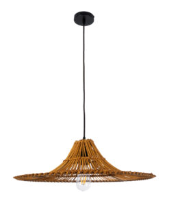 GLOBOSTAR® PALERMO 02310 Boho Κρεμαστό Φωτιστικό Οροφής με Ντουί 1 x E27 AC 220-240V IP20 - Καφέ - Μ60 x Π60 x Υ18cm 14 02310 3