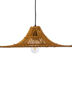 GLOBOSTAR® PALERMO 02310 Boho Κρεμαστό Φωτιστικό Οροφής με Ντουί 1 x E27 AC 220-240V IP20 - Καφέ - Μ60 x Π60 x Υ18cm 15 02310 4