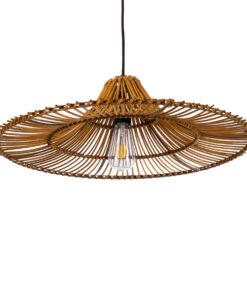 GLOBOSTAR® PALERMO 02310 Boho Κρεμαστό Φωτιστικό Οροφής με Ντουί 1 x E27 AC 220-240V IP20 - Καφέ - Μ60 x Π60 x Υ18cm 16 02310 5