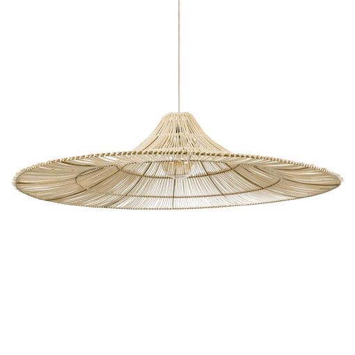 GloboStar® GLOBOSTAR® PALERMO 02311 Boho Κρεμαστό Φωτιστικό Οροφής με Ντουί 1 x E27 AC 220-240V IP20 - Μπεζ - Μ160 x Π160 x Υ45cm