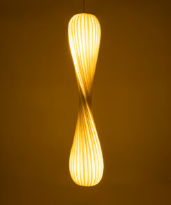 Alternative view of GLOBOSTAR® PRAIA 02317 Μοντέρνο Κρεμαστό Φωτιστικό Οροφής με Ντουί 2 x E27 AC 220-240V IP20 - Μπεζ & Λευκό - Μ25 x Π25 x Υ145cm