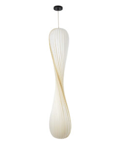 GLOBOSTAR® PRAIA 02317 Μοντέρνο Κρεμαστό Φωτιστικό Οροφής με Ντουί 2 x E27 AC 220-240V IP20 - Μπεζ & Λευκό - Μ25 x Π25 x Υ145cm 14 02317 03