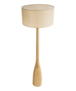 GloboStar® BERKBAY 02318 Boho Επιδαπέδιο Φωτιστικό Μονόφωτο 1 x E27 IP20 Μπεζ Ξύλο με Μπεζ Ύφασμα - Μ50 x Π50 x Υ150cm 11 02318 5