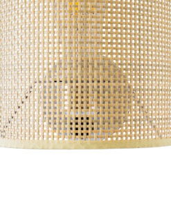 GloboStar® SAOTOME 02321 Boho Επιτοίχιο Φωτιστικό Απλίκα Μονόφωτο 1 x E27 IP20 Μπεζ Ξύλο - Μ20 x Π10 x Υ25cm 12 02321 5