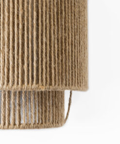 GloboStar® MABANA 02322 Boho Επιτοίχιο Φωτιστικό Απλίκα Μονόφωτο 1 x E27 IP20 Μπεζ Σχοινί - Μ23 x Π11 x Υ25cm 12 02322 5