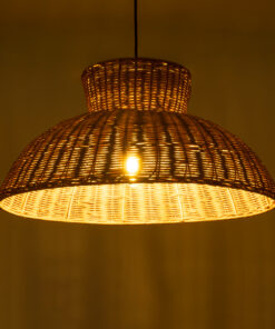 GLOBOSTAR® MALABO 02328 Boho Κρεμαστό Φωτιστικό Οροφής με Ντουί 1 x E27 AC 220-240V IP20 - Καφέ - Μ60 x Π60 x Υ31cm 14 02328 2