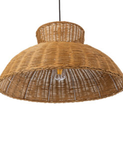 GLOBOSTAR® MALABO 02328 Boho Κρεμαστό Φωτιστικό Οροφής με Ντουί 1 x E27 AC 220-240V IP20 - Καφέ - Μ60 x Π60 x Υ31cm 17 02328 5