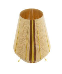 Alternative view of GloboStar® SALERNO 02331 Boho Επιδαπέδιο Φωτιστικό Μονόφωτο 1 x E27 IP20 Μπεζ, Καφε & Κίτρινο Βαμβακερό Νήμα - Μ50 x Π50 x Υ70cm