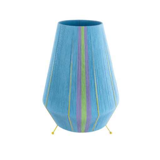 GloboStar® GloboStar® SALERNO 02333 Boho Επιδαπέδιο Φωτιστικό Μονόφωτο 1 x E27 IP20 Πολύχρωμο Βαμβακερό Νήμα - Μ50 x Π50 x Υ70cm