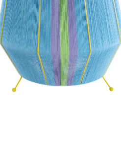 GloboStar® SALERNO 02333 Boho Επιδαπέδιο Φωτιστικό Μονόφωτο 1 x E27 IP20 Πολύχρωμο Βαμβακερό Νήμα - Μ50 x Π50 x Υ70cm 13 02333 6