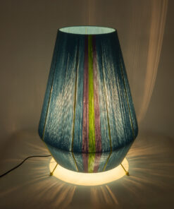 GloboStar® SALERNO 02333 Boho Επιδαπέδιο Φωτιστικό Μονόφωτο 1 x E27 IP20 Πολύχρωμο Βαμβακερό Νήμα - Μ50 x Π50 x Υ70cm 15 02333 8