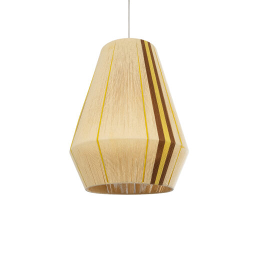 GloboStar® GLOBOSTAR® SALERNO 02334 Boho Κρεμαστό Φωτιστικό Οροφής με Ντουί 1 x E27 AC 220-240V IP20 - Μπεζ & Καφέ - Μ50 x Π50 x Υ60cm