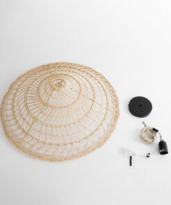 GLOBOSTAR® KAIA 02346 Boho Κρεμαστό Φωτιστικό Οροφής με Ντουί 1 x E27 AC 220-240V IP20 - Μπεζ - Μ60 x Π60 x Υ20cm 21 02346 11