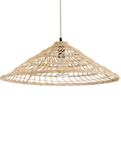 GloboStar® GLOBOSTAR® KAIA 02346 Boho Κρεμαστό Φωτιστικό Οροφής με Ντουί 1 x E27 AC 220-240V IP20 - Μπεζ - Μ60 x Π60 x Υ20cm