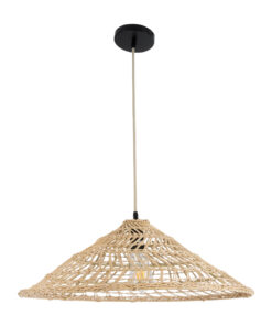 GLOBOSTAR® KAIA 02346 Boho Κρεμαστό Φωτιστικό Οροφής με Ντουί 1 x E27 AC 220-240V IP20 - Μπεζ - Μ60 x Π60 x Υ20cm 14 02346 4