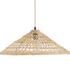 GLOBOSTAR® KAIA 02346 Boho Κρεμαστό Φωτιστικό Οροφής με Ντουί 1 x E27 AC 220-240V IP20 - Μπεζ - Μ60 x Π60 x Υ20cm 15 02346 5